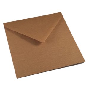 Vokai Kvadratiniai – perdirbto popieriaus rantyti (Brown craft Ribbed)
